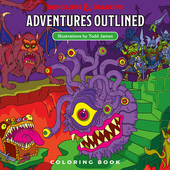 Dungeons & Dragons Adventures Outlined Coloring Book (Used)
