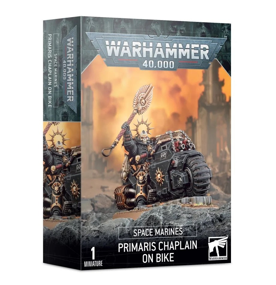 Space Marines : Aumônier Primaris à Vélo