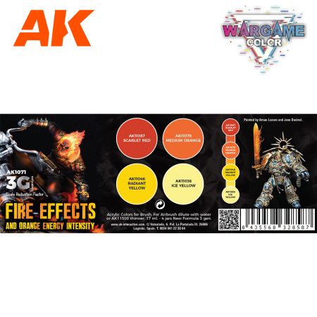 Wargame Color Set: Fire Effects and Orange Energy Intensity