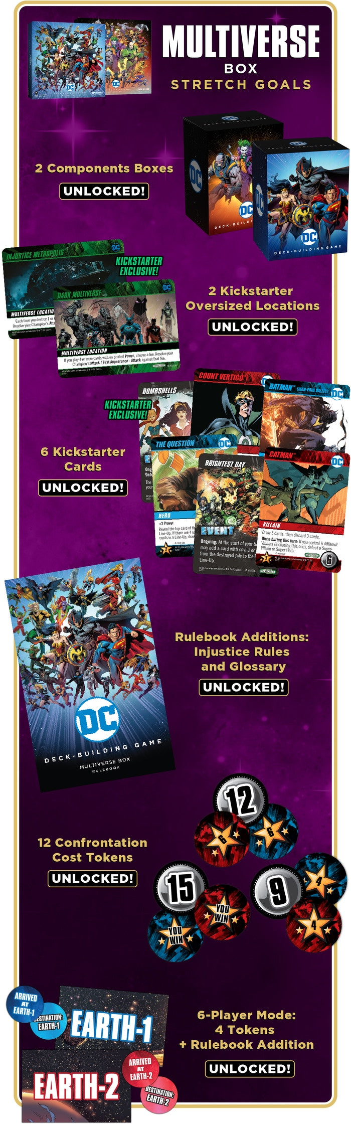 Boîte multivers de construction de deck DC (Kickstarter)