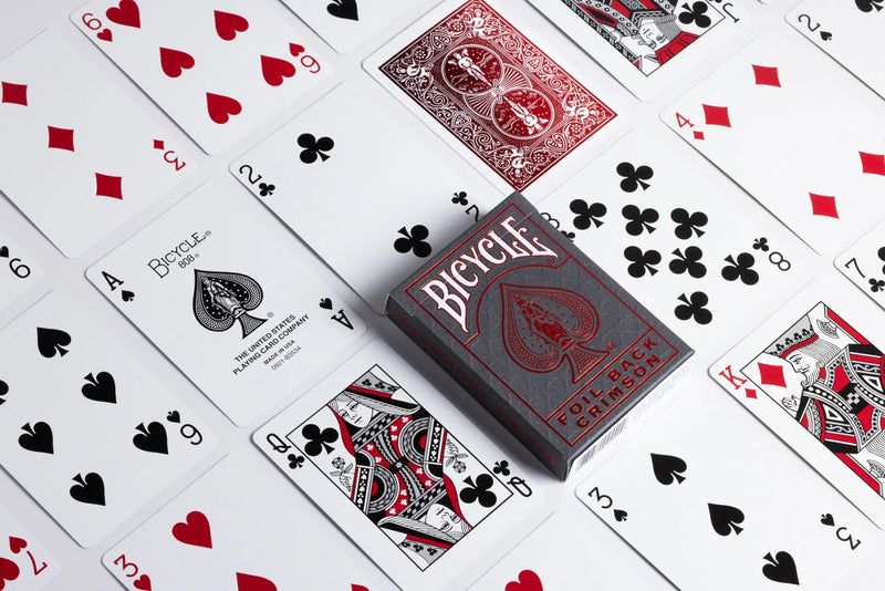Metalluxe Red Foil Back Playing Cards