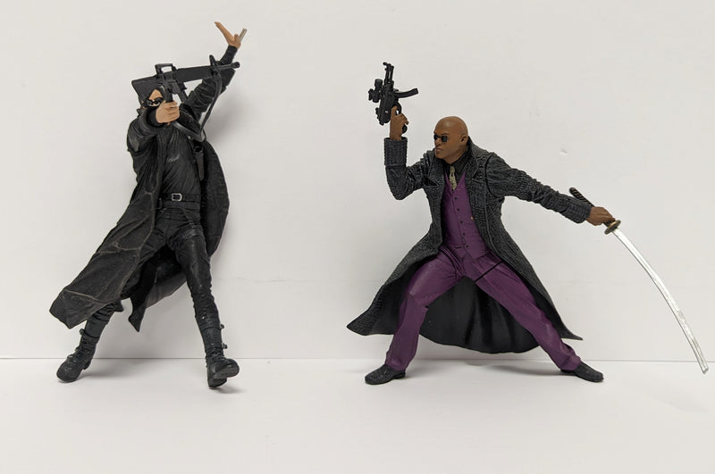 The Matrix - Series One Morpheus and Neo with weapons (Used)