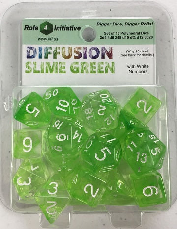 Diffusion Slime Green:  Set of 15