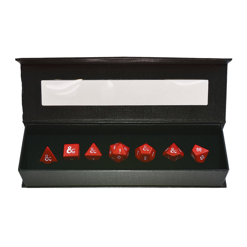 Dungeons & Dragons Heavy Metal Red and White RPG Dice Set
