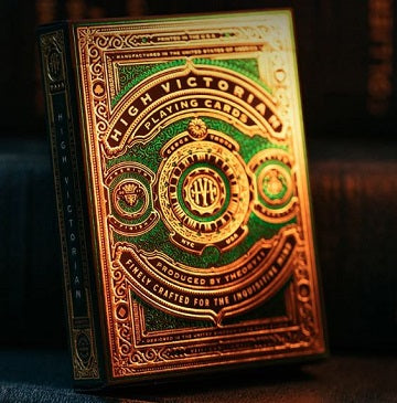 Theory11 High Victorian Playing Cards - Gold & Green Foil Premium Deck With 3D Design