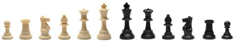 Tournament Chess Set with Black Roll-Up Carry Bag