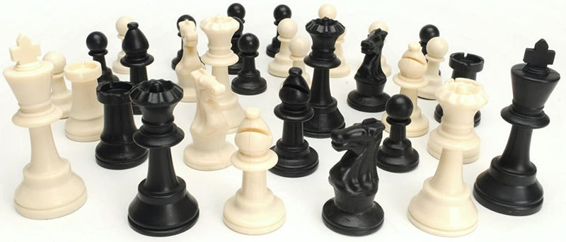 Tournament Chess Set with Black Roll-Up Carry Bag