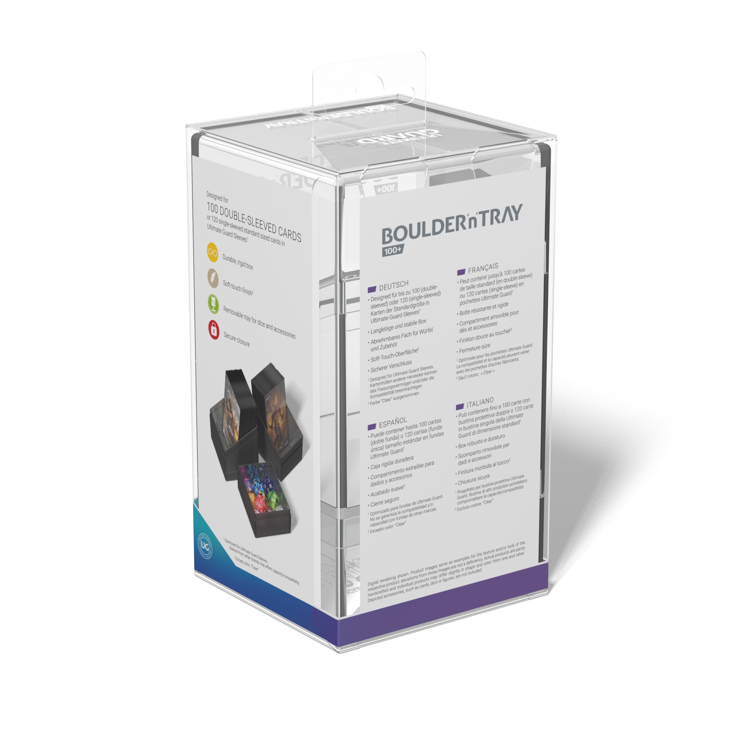 Deck Case Boulder'N'Tray 100+ Clear