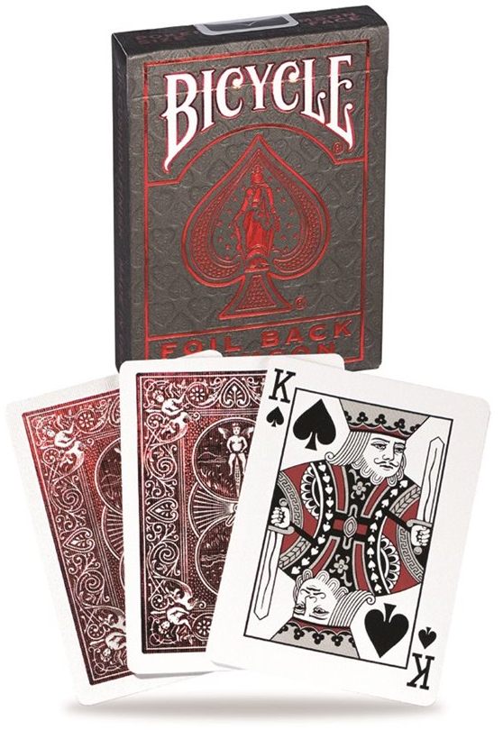 Metalluxe Red Foil Back Playing Cards