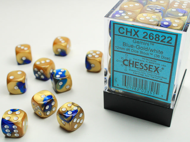 Gemini 36D6 Bleu-Or/Blanc 12MM