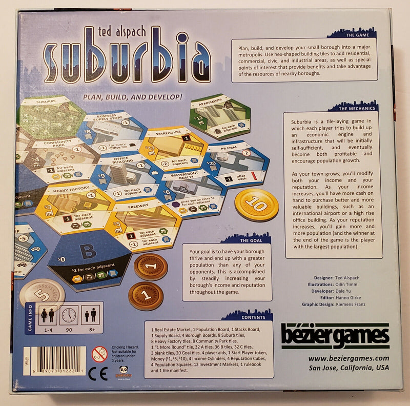 Suburbia with Broken Token Box Insert (Used)