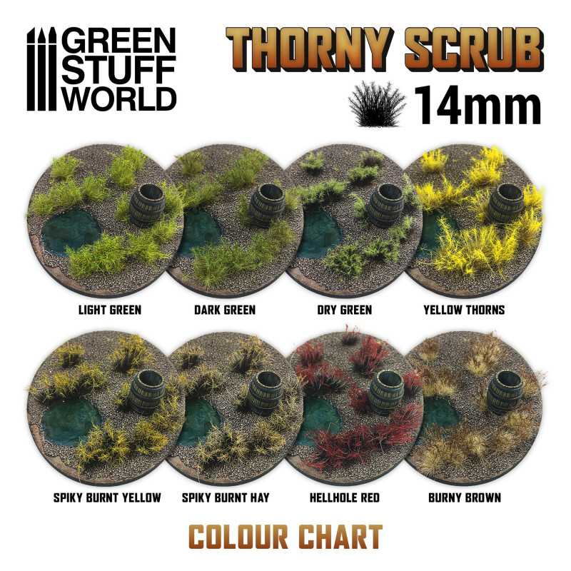 Thorny Scrubs 14MM - Spiky Burnt Hay